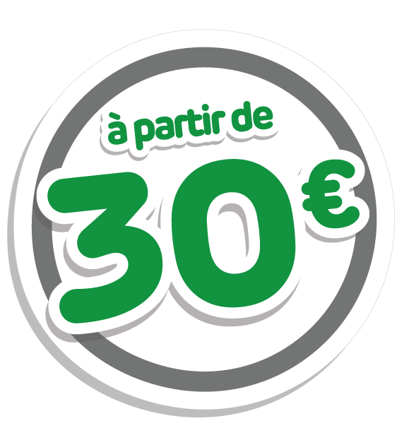 tarif à partir de 30€